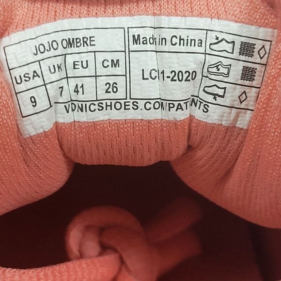 Vionic Jojo Ombre Grey Peach Running Shoes Women Size 9 - Picture 9 of 9